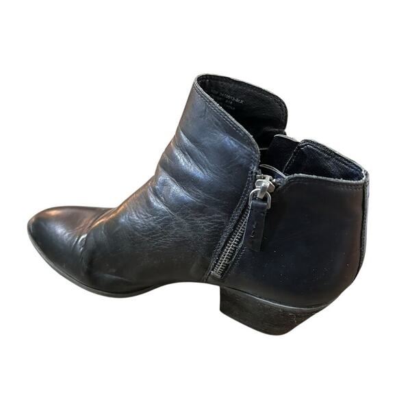 Frye Judith Zip Boot Black leather double zip stacked heel women's size 10 - Picture 8 of 13